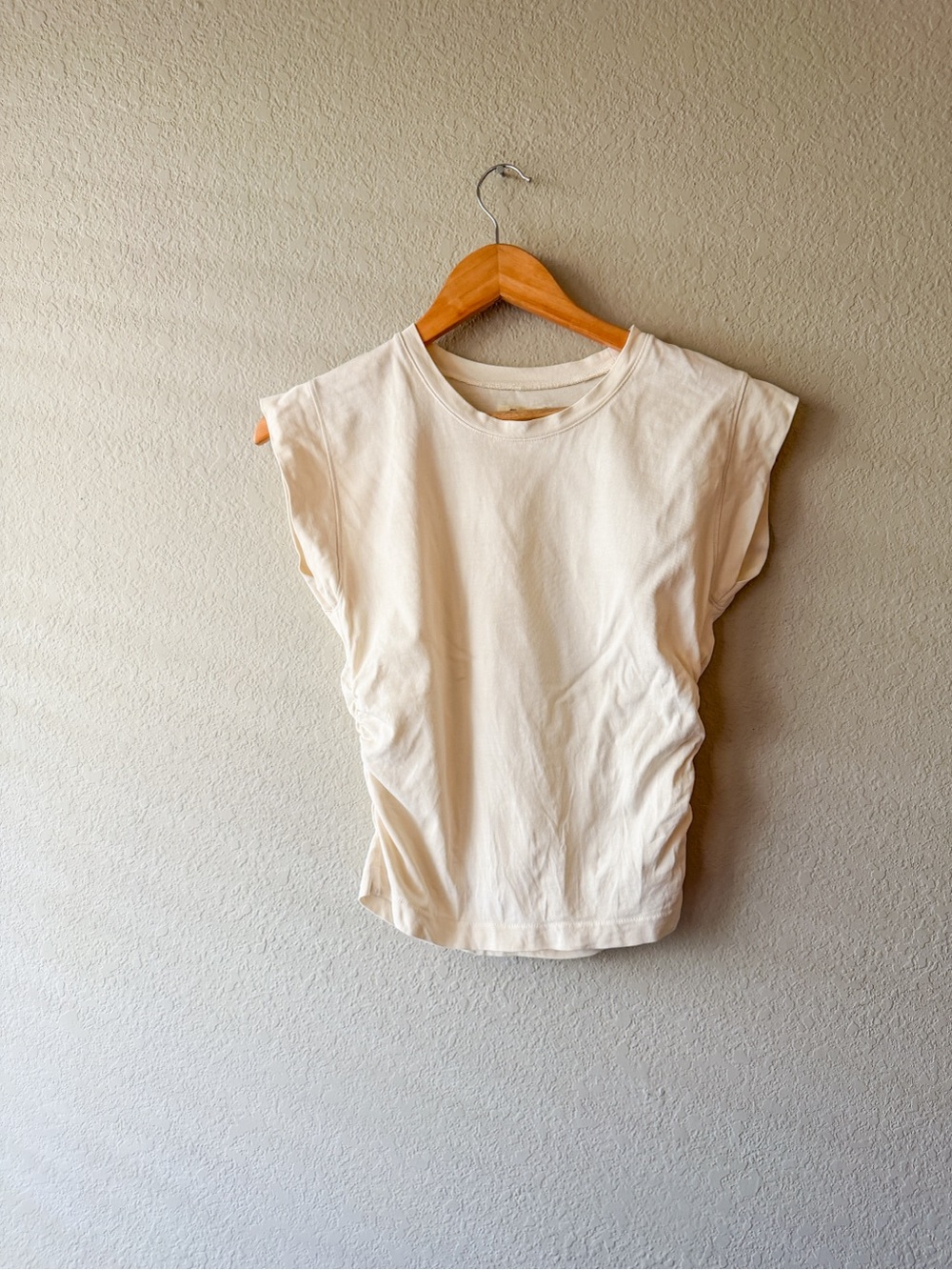 Madewell Women’s Side Cinch Cream Sleeveless Tee XS